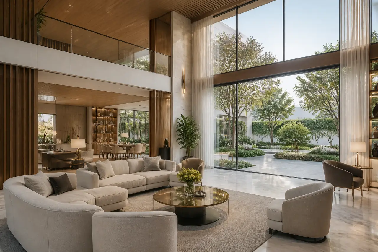 Shared residential club lounge