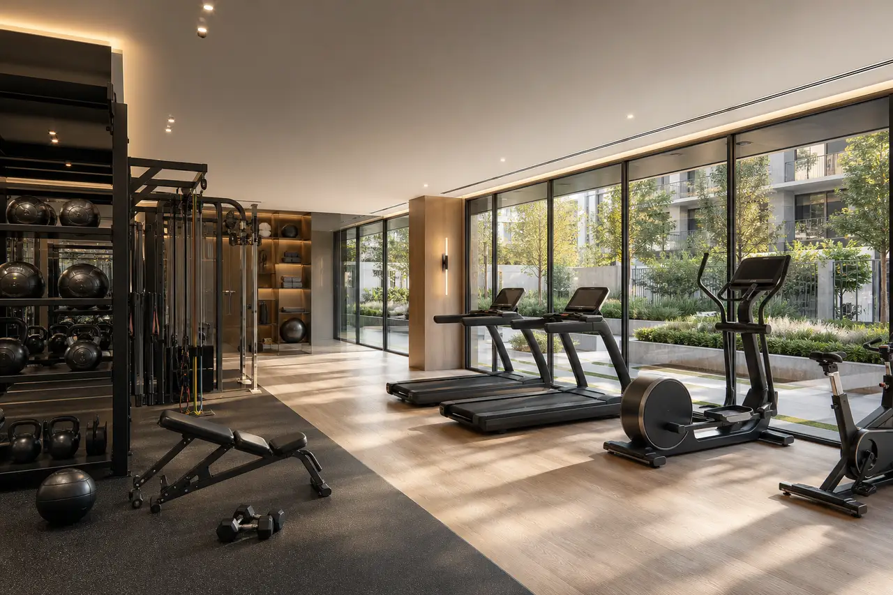 Shared residential fitness studio